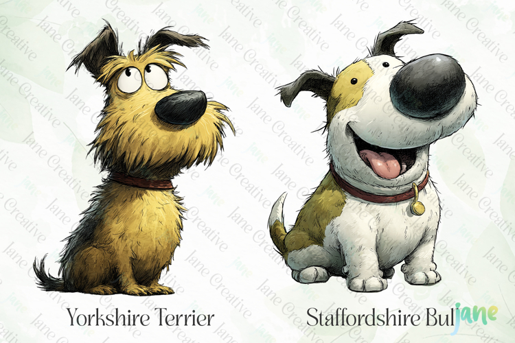Quirky Funny Dogs Sublimation