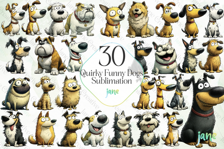Quirky Funny Dogs Sublimation Bundle