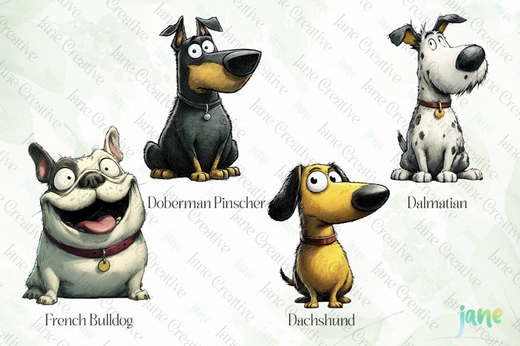 Quirky Funny Dogs Sublimation