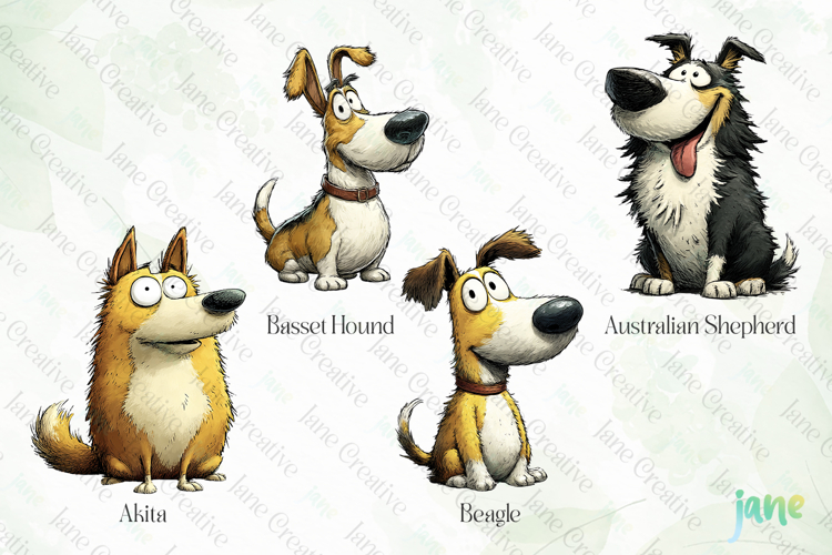 Quirky Funny Dogs Sublimation