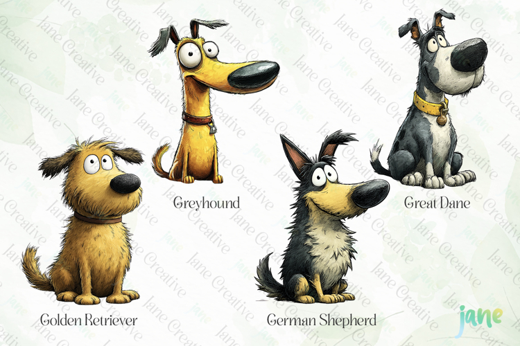 Quirky Funny Dogs Sublimation