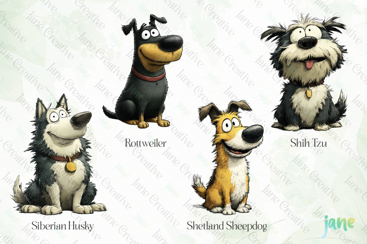Quirky Funny Dogs Sublimation