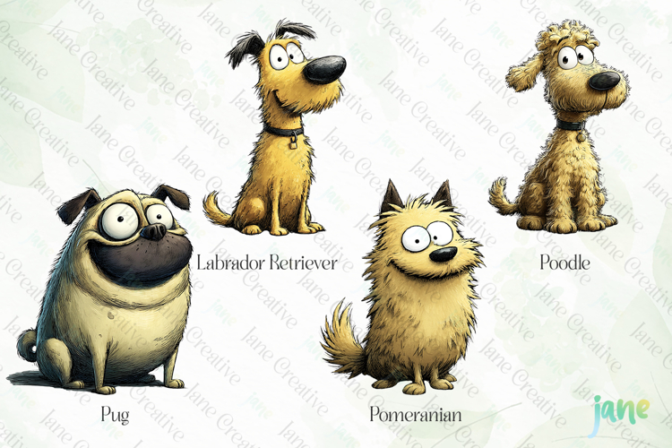 Quirky Funny Dogs Sublimation