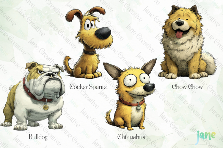 Quirky Funny Dogs Sublimation