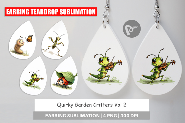 Quirky Garden Critters Earring