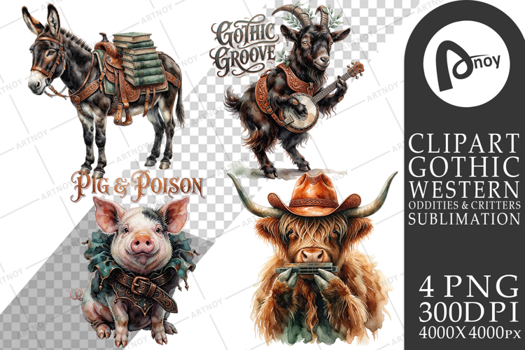 Gothic Barnyard Band Sublimation