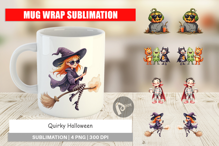 Mug Wrap Quirky Halloween