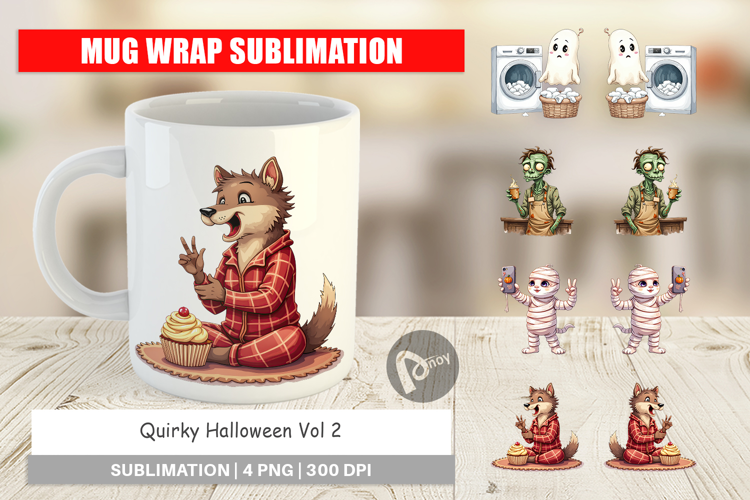 Mug Wrap Quirky Halloween