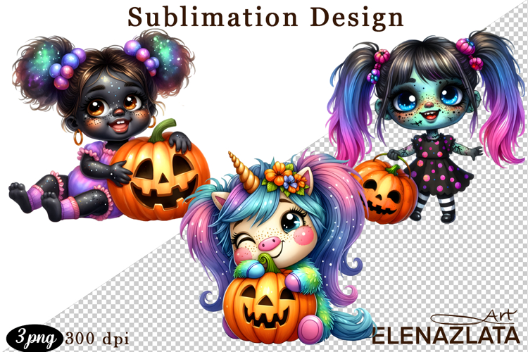 Quirky Monster Clipart PNG, Funny Spooky Creatures