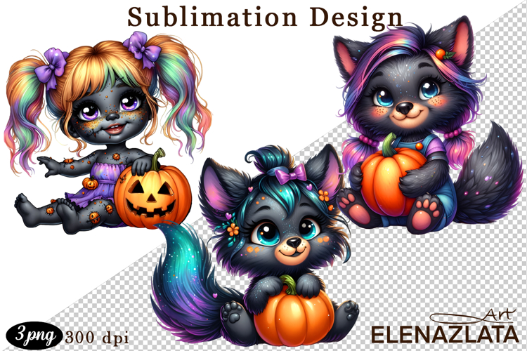 Quirky Monster Clipart PNG, Funny Spooky Creatures