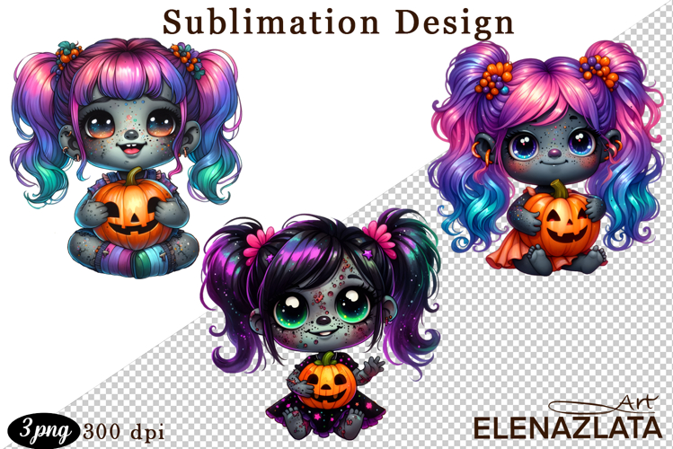 Quirky Monster Clipart PNG, Funny Spooky Creatures