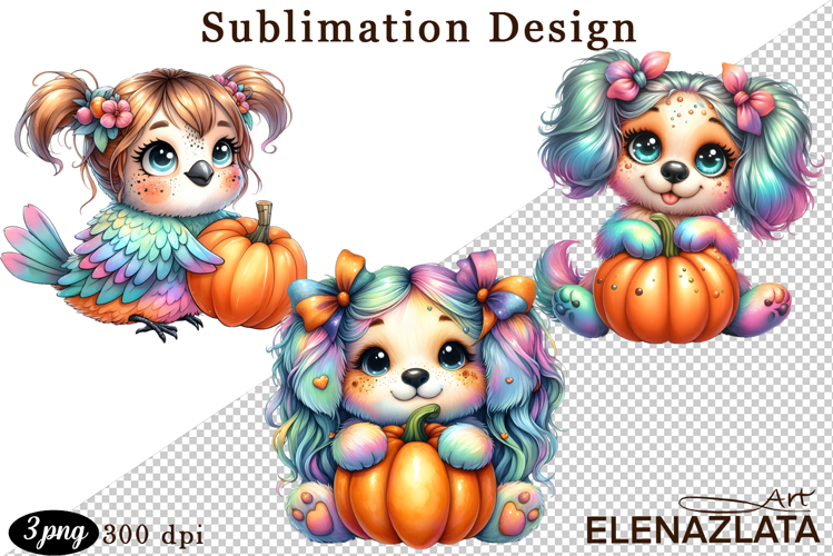 Quirky Monster Clipart PNG, Funny Spooky Creatures