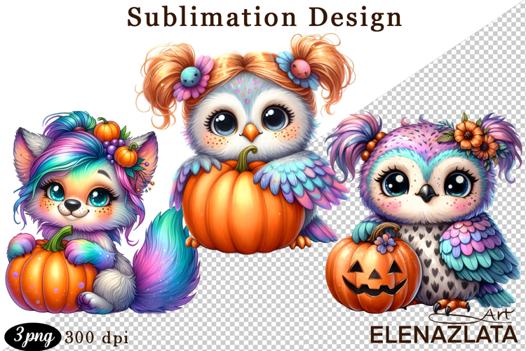 Quirky Monster Clipart PNG, Funny Spooky Creatures