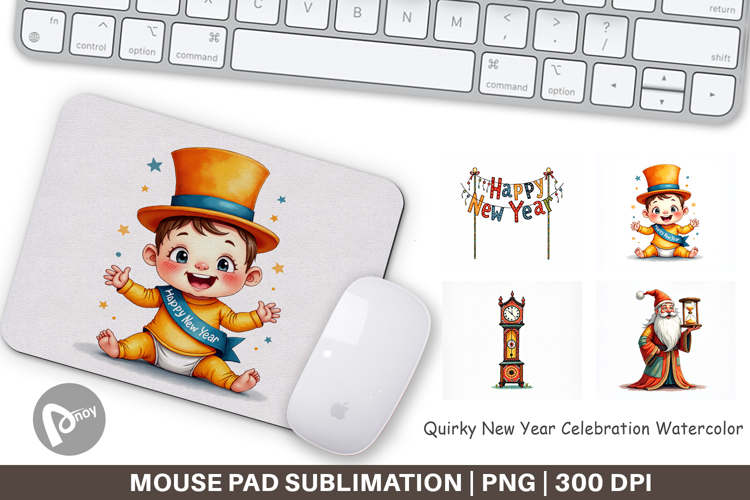 New Year Celebration Mouse Pad