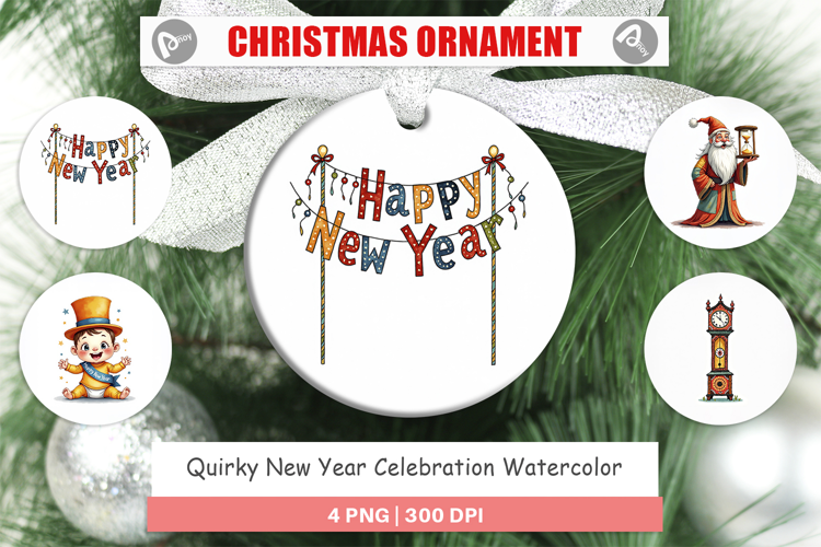New Year Celebration Ornament