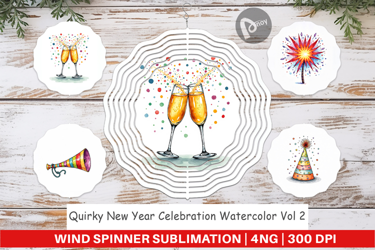 New Year Celebration Wind Spinner