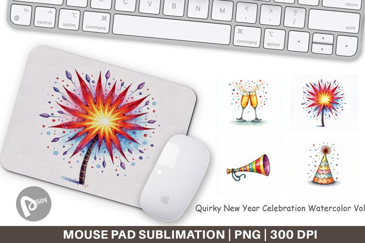 New Year Celebration Mouse Pad