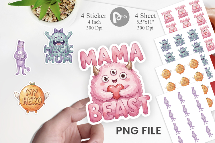 Quirky Momster Sticker