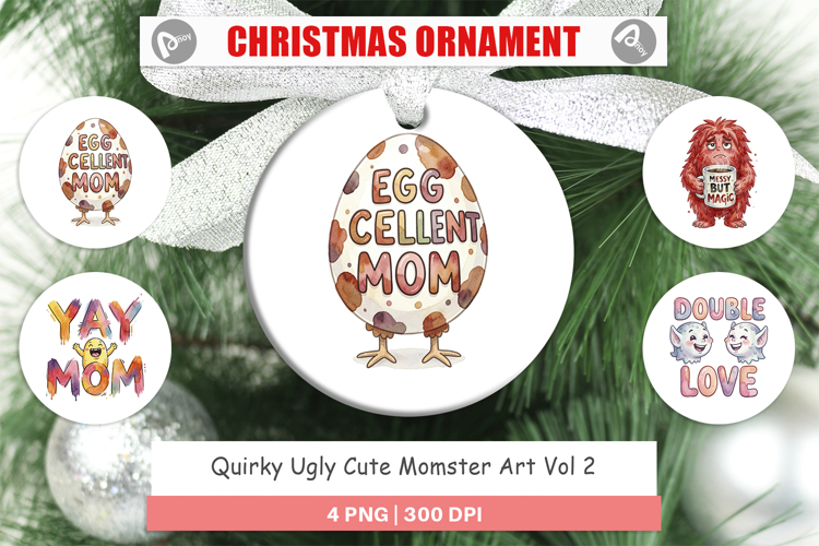 Quirky Momster Ornament