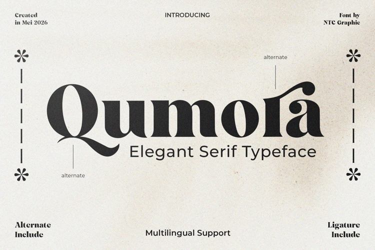 Qumora Elegant Serif Typeface
