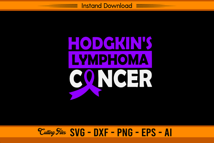 Hodgkin’s Lymphoma Cancer Awareness Ribbon SVG