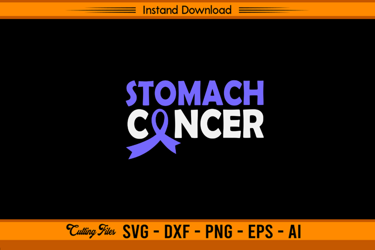 Stomach Cancer Awareness Ribbon SVG