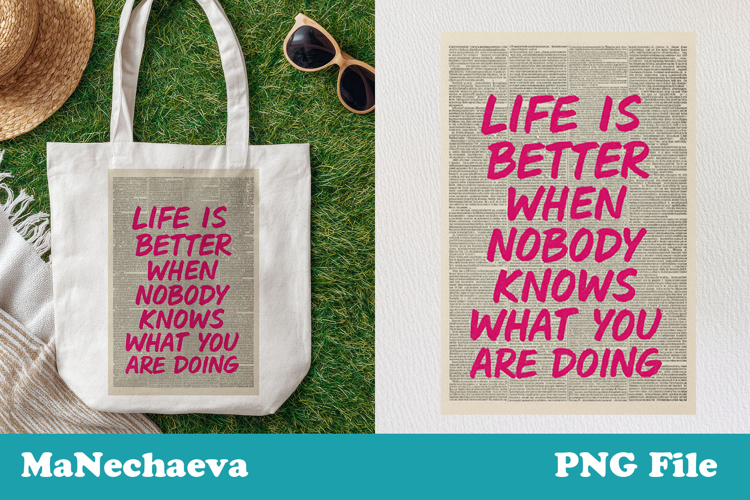 Funny Quote on Paper Sublimation Trendy Wallart