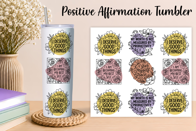 Self Love Quote Tumbler Wrap PNG
