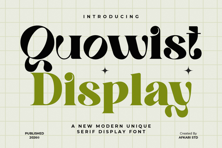 Quowist Display - Modern Unique Serif Display Font