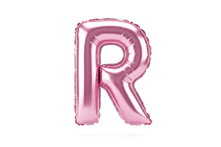 Pink Metallic Letter R Foil Balloon Party Decoration