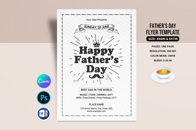 Father's Day Party Invitation Flyer