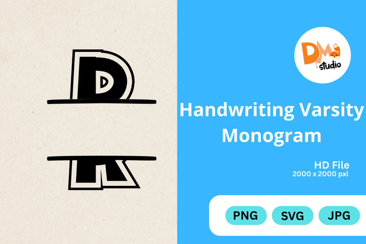 Handwriting Varsity Monogram