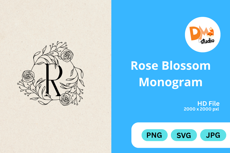 Rose Blossom Monogram