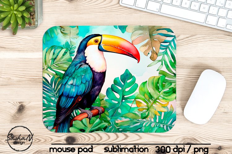 Toucan mouse pad sublimation designs