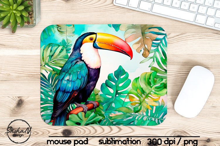 Toucan mouse pad sublimation designs example image 1