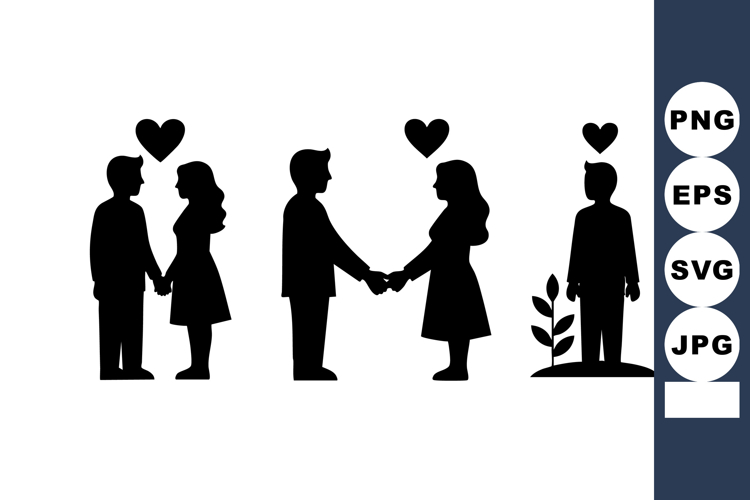 Holding Hands Silhouette Image 8