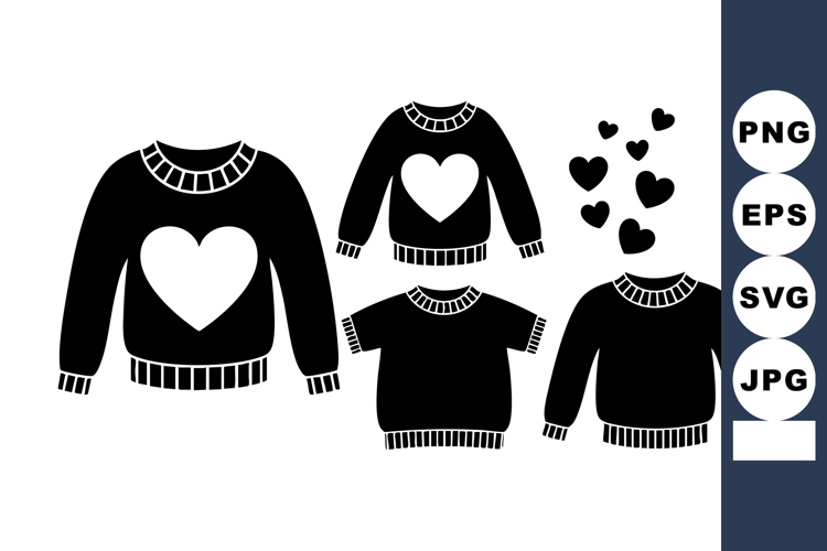 Sweater Collection Heart Love Cozy Warm Clothing