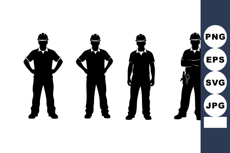 Construction Worker Silhouette Image 3
