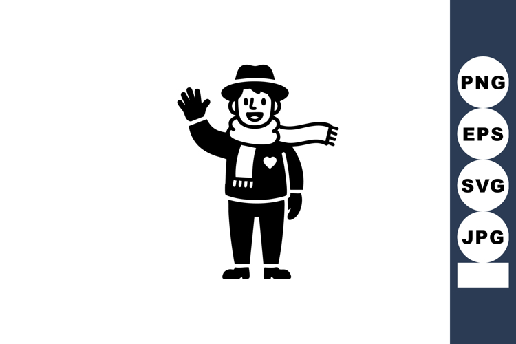 Snowman Silhouette Image 2