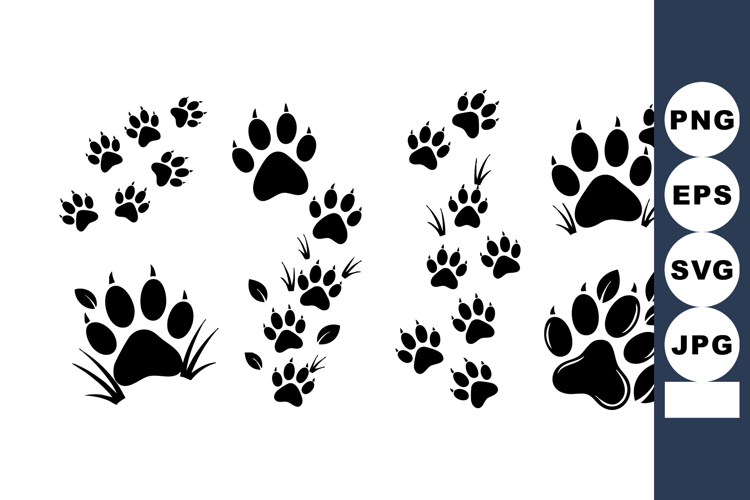 Paw Prints Silhouette Image 14
