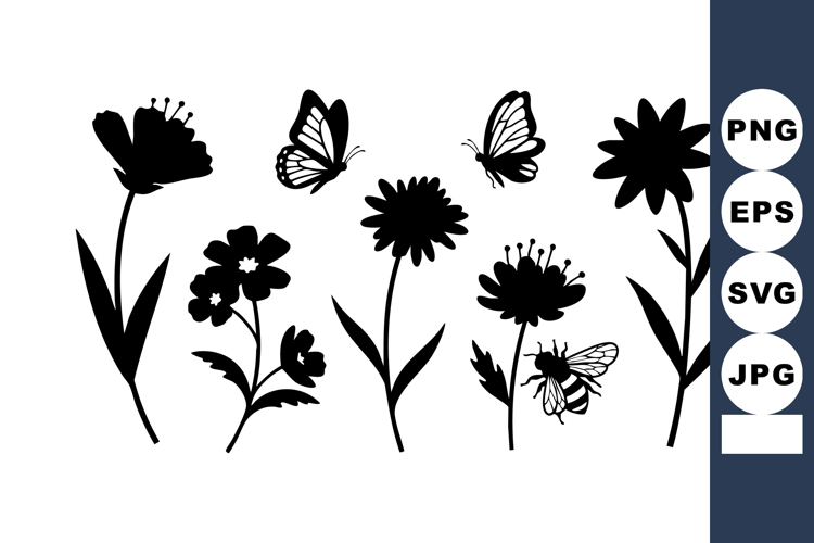 Wildflower Silhouette Image 7