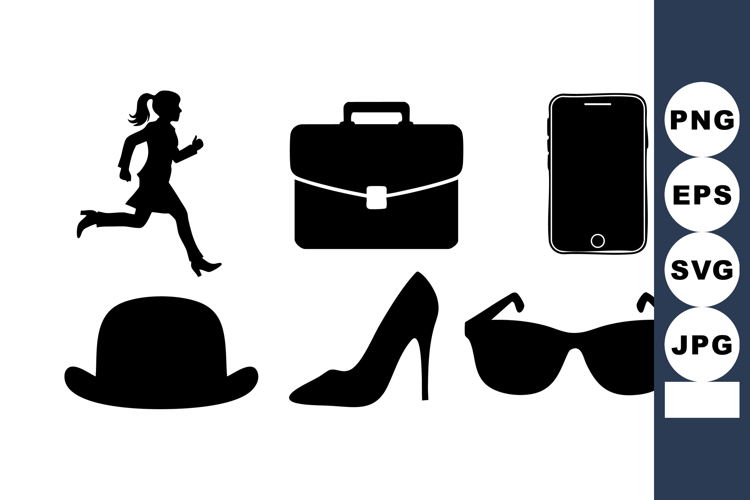  Woman Running Silhouette Image 2