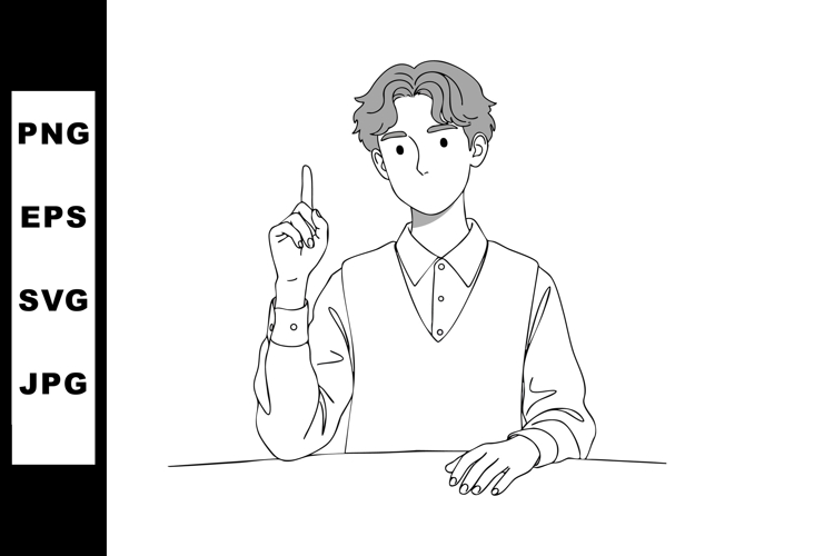 Finger Point Clipart Image 10