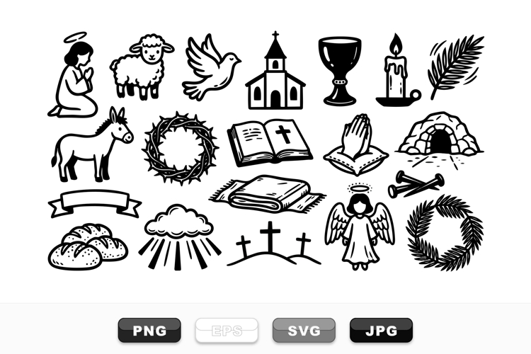 Christian Nativity SVG Clipart Bundle For Holiday Crafts
