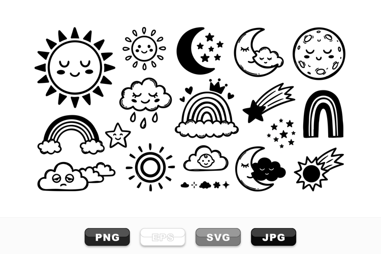 Cute Rainbow Clipart Image 2