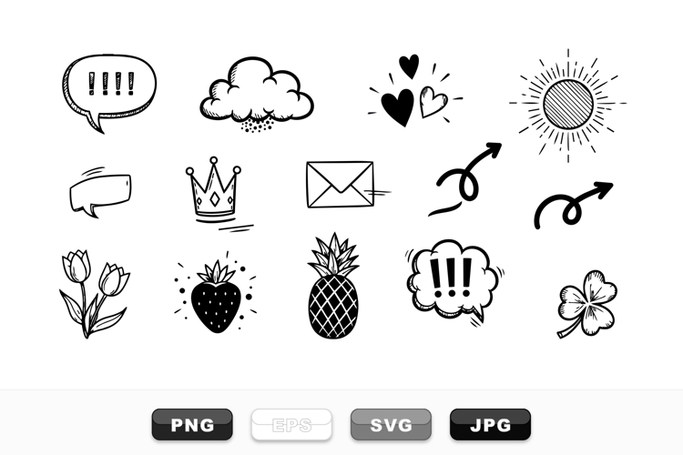 Black And White Line Art Image 16