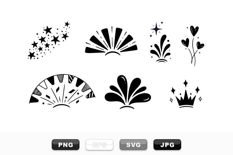 Hand Drawn Magical Doodle Elements SVG Set