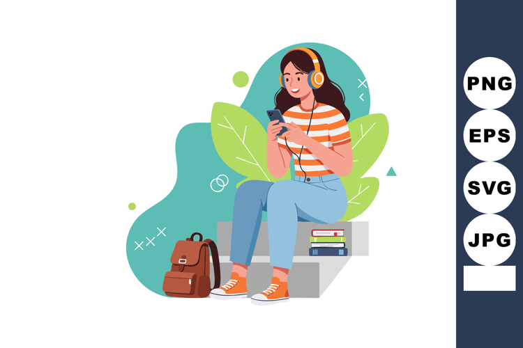 Listening To Music Clipart Image 18