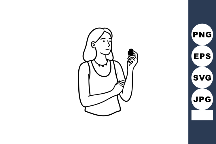 Woman holding a butterfly enjoying nature and peaceful momen example image 1