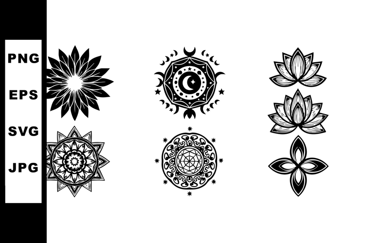 Flower Clipart Black And White Image 23